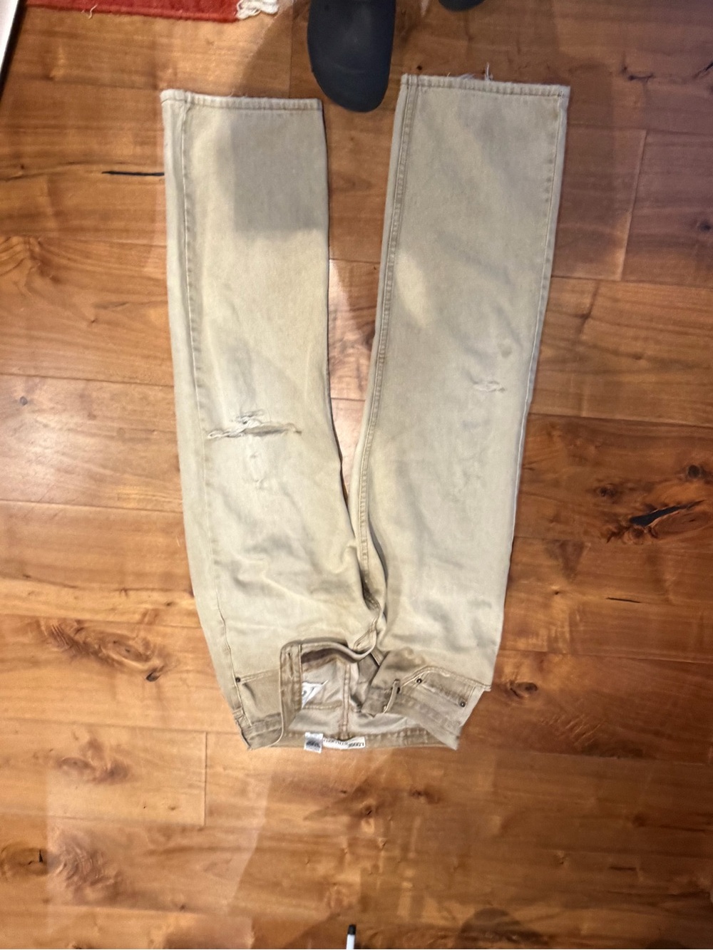 Levi's Men's Light Beige Straight Jeans - Picture 3 of 3